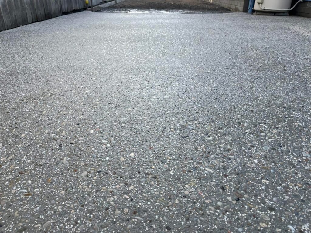 Exposed aggregate in Ulverstone, Tasmania. 