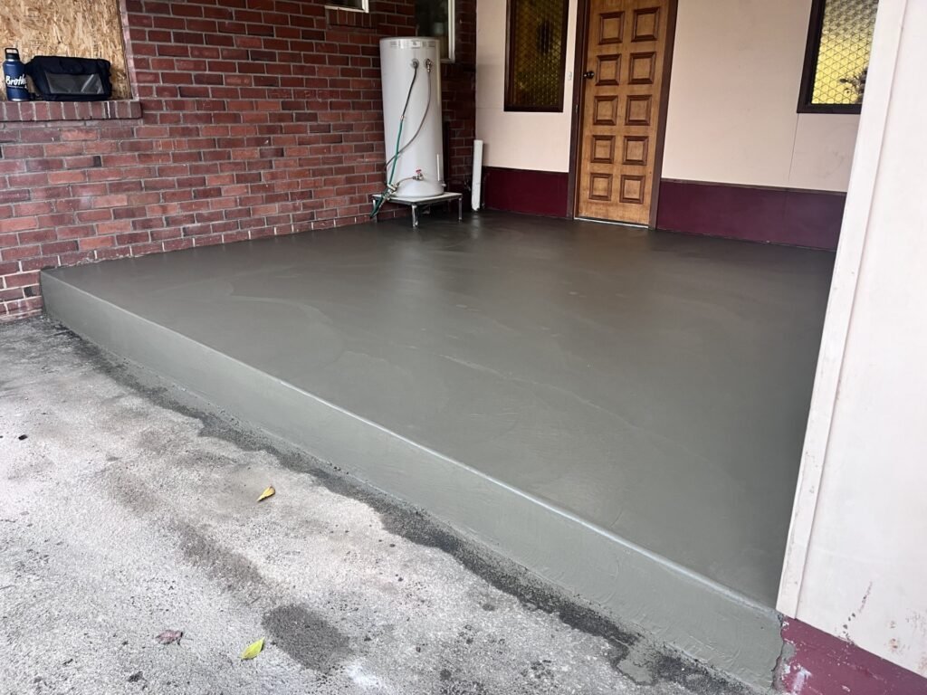 House extension slab in Burnie, Tasmania. 